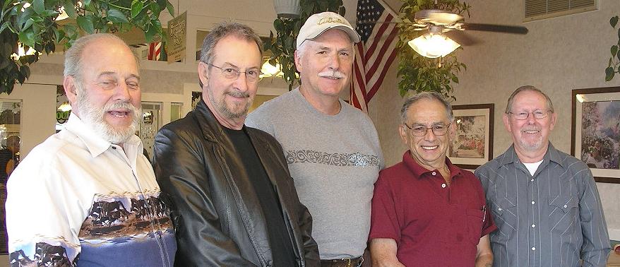 Gary Bellinger EHS'56, Wayne Bellinger, Gary Kirkpatrick, Dick Nicholson, Jim Nopson - Sept 26, 2009
